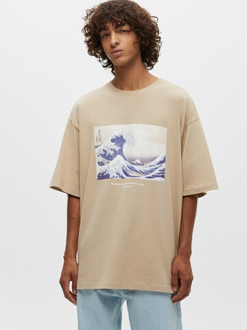 Pull&Bear Tričko – béžová