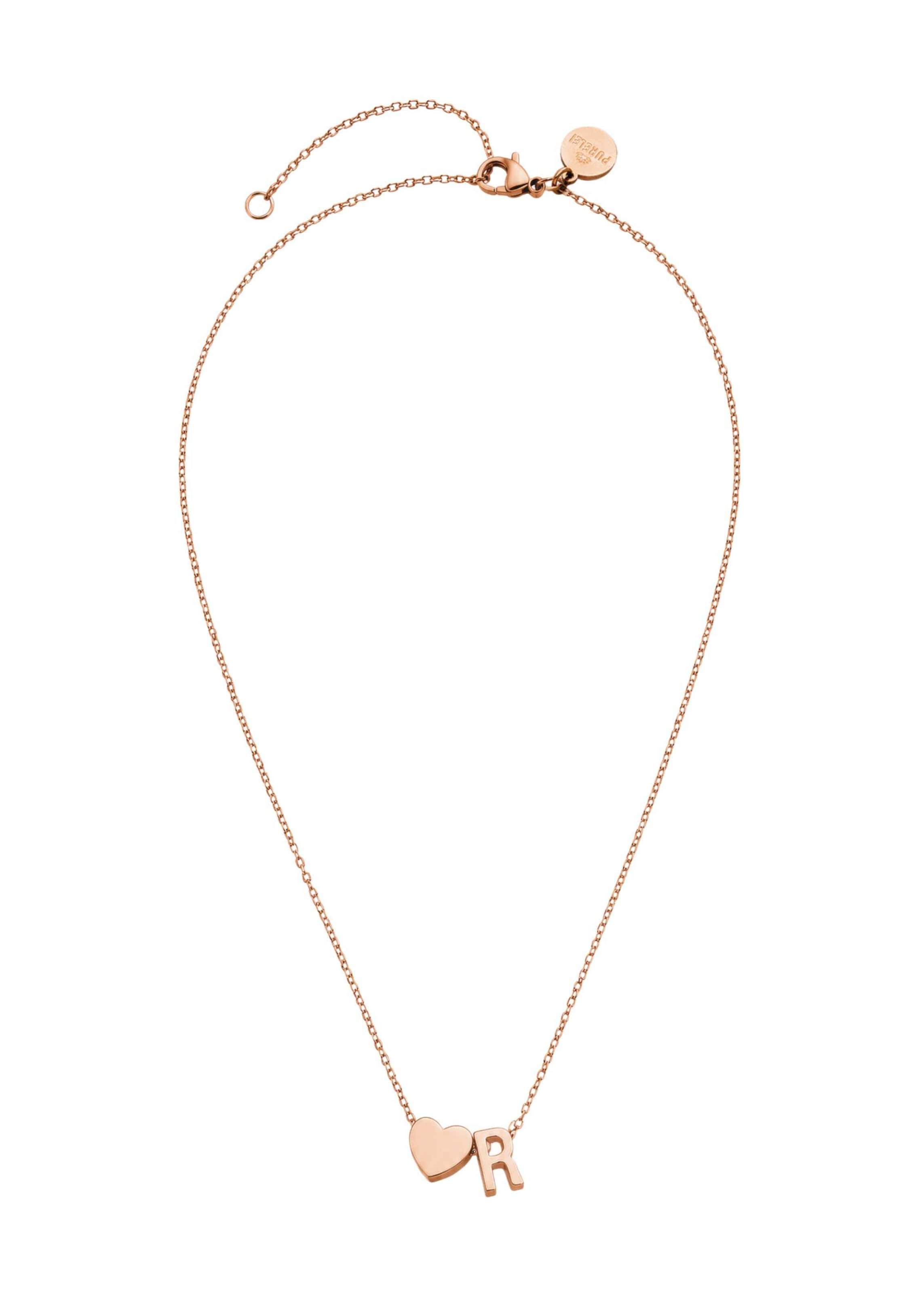 Collana 'Letter Heart R' di PURELEI in oro: frontale