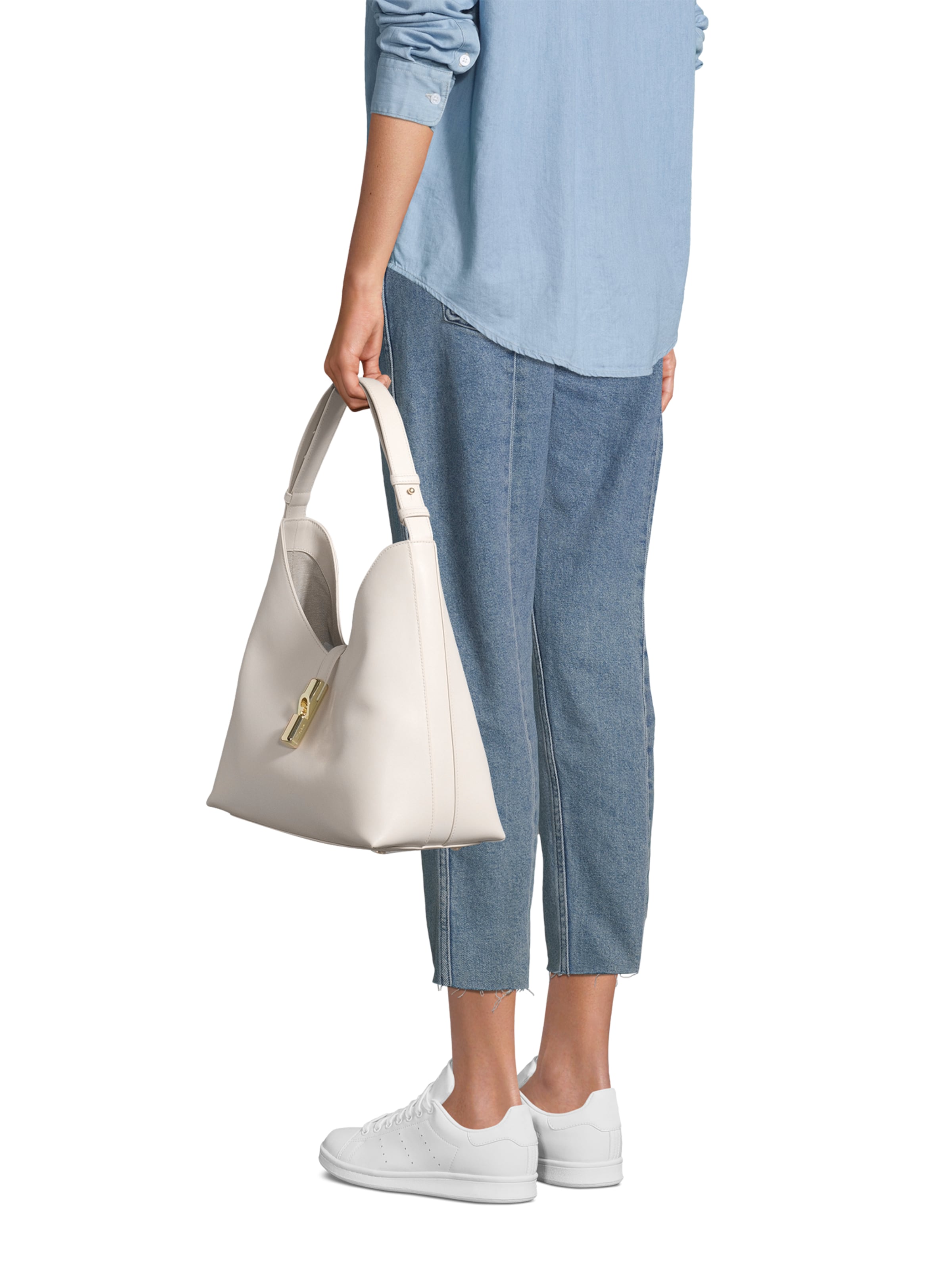 Borsa a spalla 'GOCCIA' di FURLA in bianco