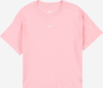 rožinė Nike Sportswear Marškinėliai 'ESSNTL': priekis