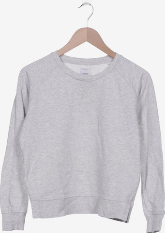 ONLY Sweatshirt & Zip-Up Hoodie in S in Grey: front