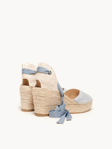 Alhamas - Sandália 'Alpargata Cuña 8 cm' em azul