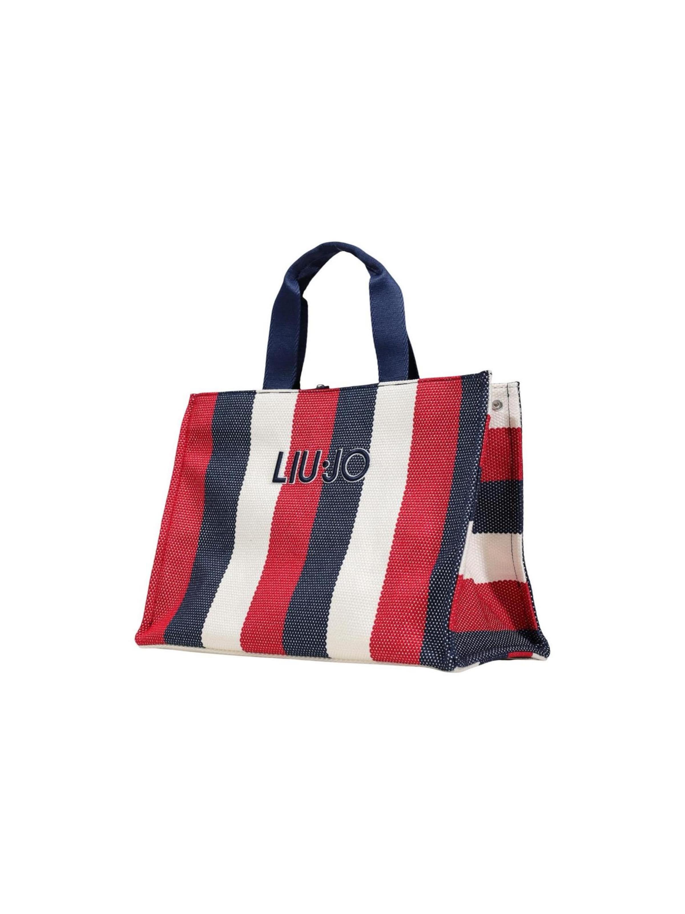 Liu Jo - Bolso de hombro 'L TOTE STRIPED CANVAS 2A6026 T2176' en rojo