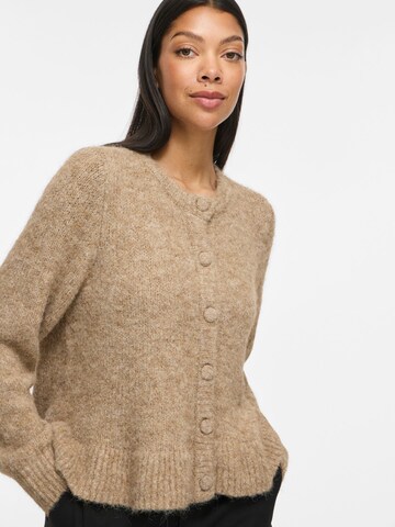 VILA Knit Cardigan 'VIBows' in Beige