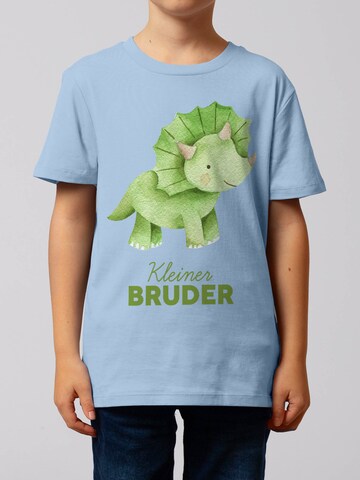 T-Shirt 'Dinosaurier 01 Kleiner Bruder' watabout.kids en bleu