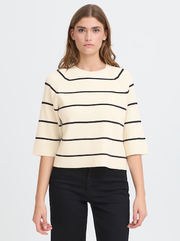 ICHI Πουλόβερ 'Boston' σε μπλε: μπροστά