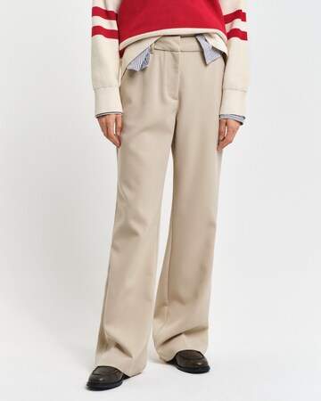 GANT Wide leg Pants in Beige: front