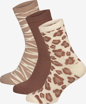 Chaussettes ' Passt Perfekt ' Nur Die en beige : devant