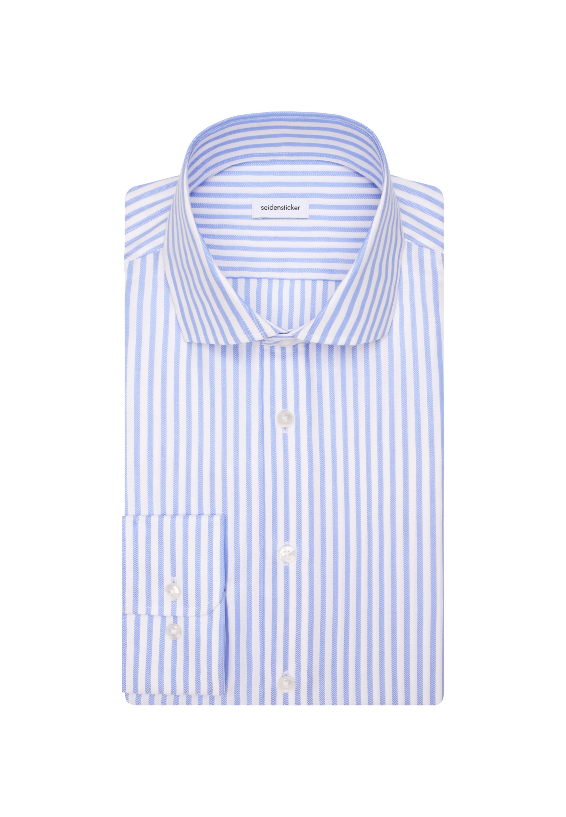 SEIDENSTICKER Regular Fit Hemd 'Schwarze Rose' in Blau