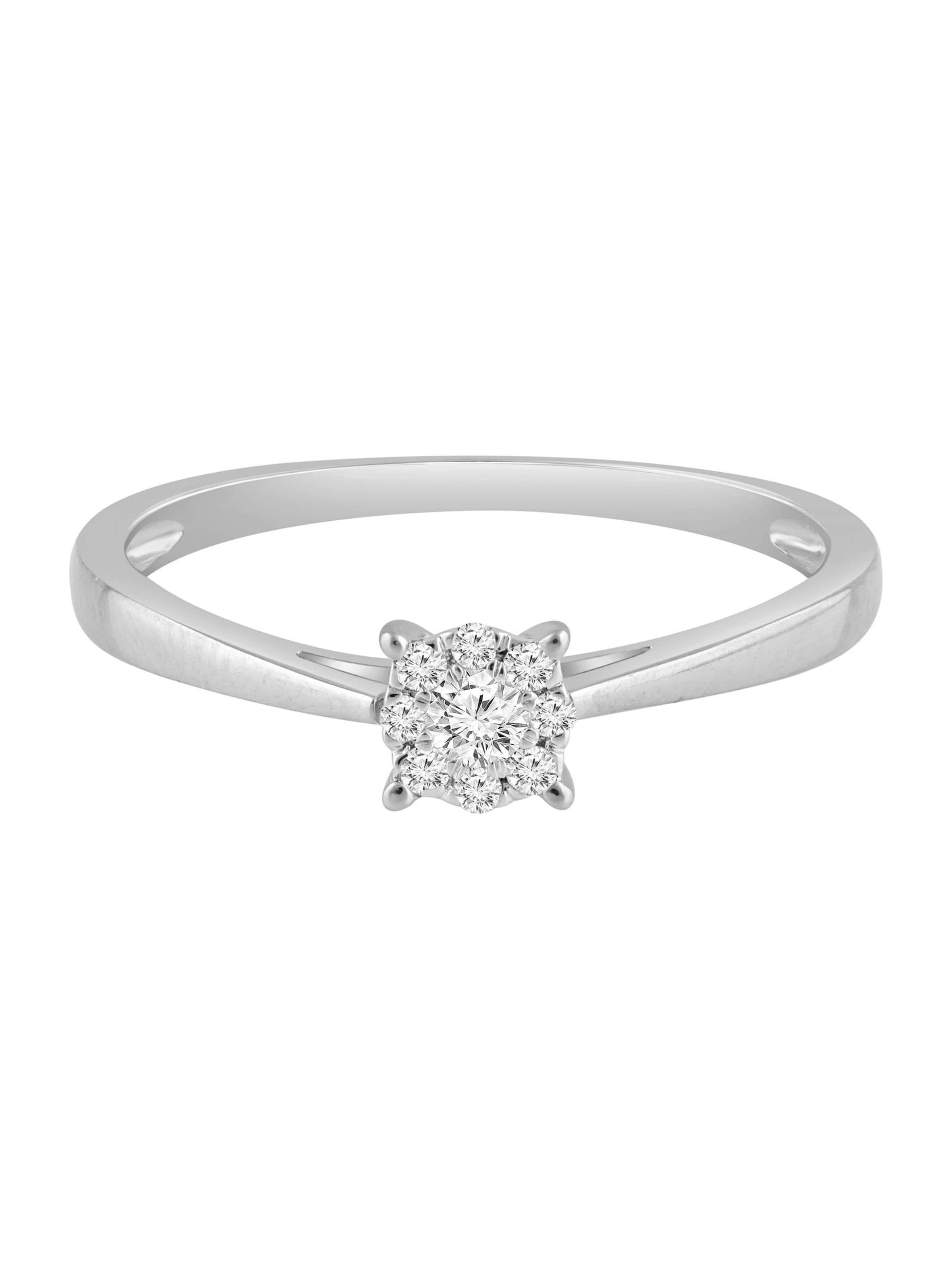 Diamant Exquis Ring in Silver: front