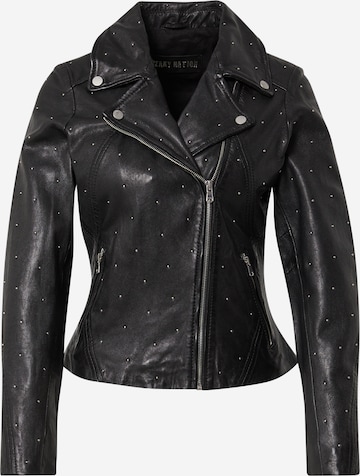 FREAKY NATION Between-Season Jacket 'Star Bright' in Black: front