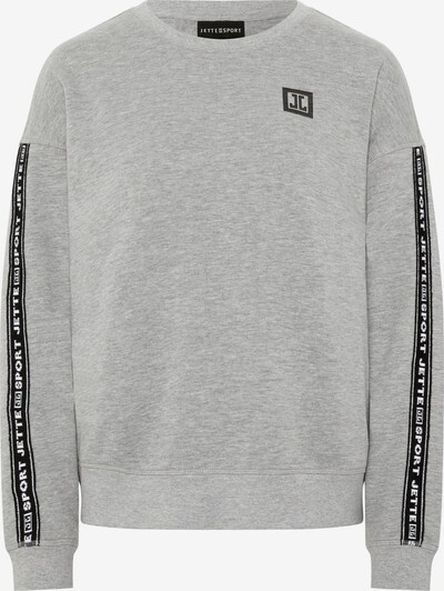 Jette Sport Sweatshirt in graumeliert / schwarz / weiß, Produktansicht