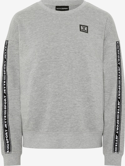 Jette Sport Sweatshirt in hellgrau / schwarz / weiß, Produktansicht
