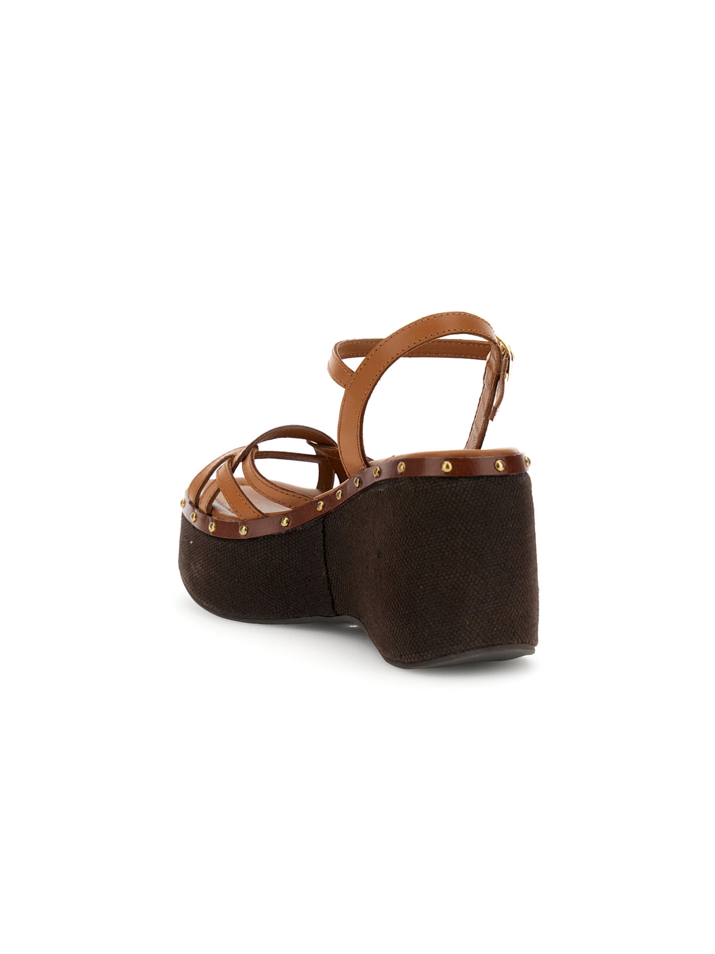 CAFè NOIR Sandalen met riem in Bruin
