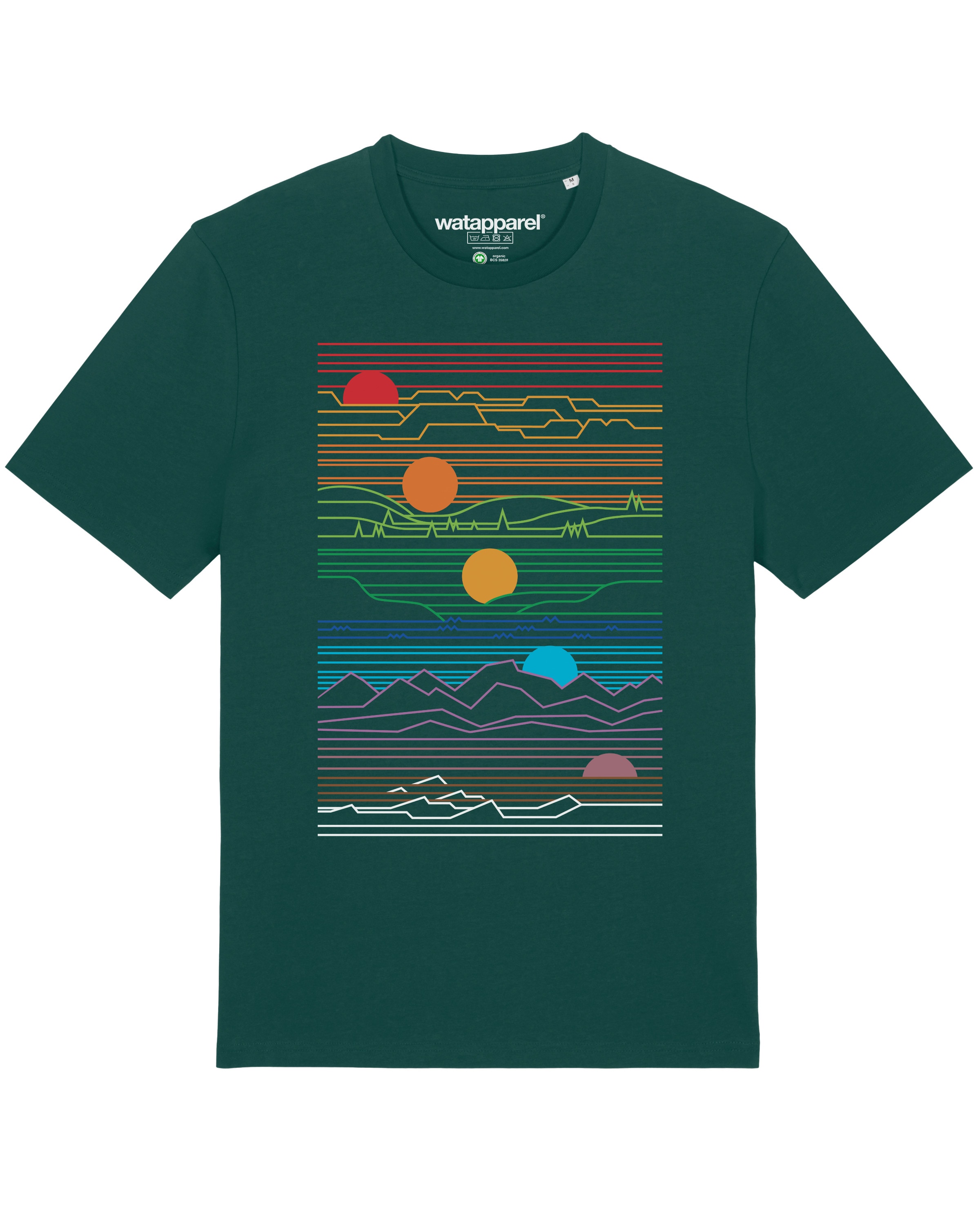 T-Shirt 'Sun And Moon' Watapparel en vert : devant