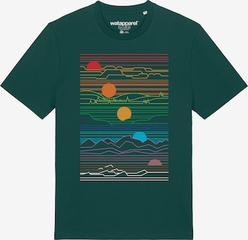 Watapparel Shirt 'Sun And Moon' in Green: front