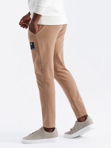 Coupe slim Pantalon 'Eximio' Ombre en beige