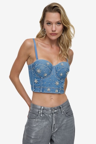 No Matter What Top in Blauw: voorkant