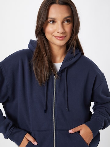 WEEKDAY Zip-Up Hoodie 'Alisa' in Blue