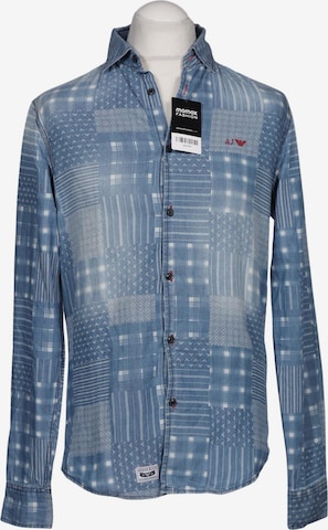 Armani Jeans Hemd M in Blau: Vorderseite