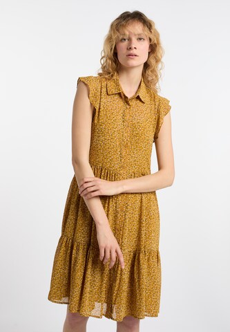 DreiMaster Vintage Kleid in Gelb: Vorderseite