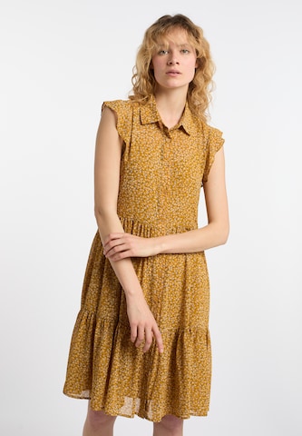 DreiMaster Vintage Платье-рубашка в Желтый: спереди