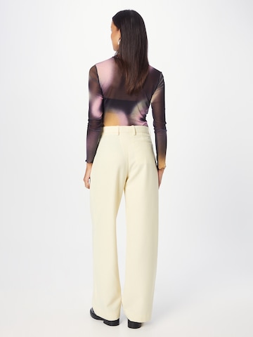 Won Hundred Wide leg Pleat-Front Pants 'Camille' in Beige