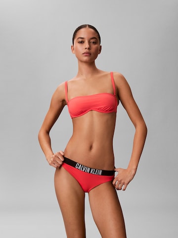 Calvin Klein Swimwear Bustier Bikinitop in Rot: Vorderseite