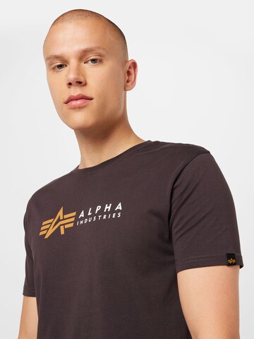 ALPHA INDUSTRIES T-Shirt in Braun