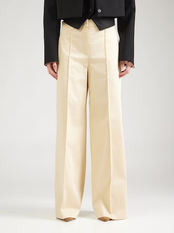 MAX&Co. Широкий Плиссированные брюки 'OVERTICE' в Бежевый: спереди