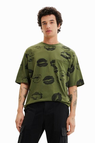 T-Shirt Desigual en vert : devant