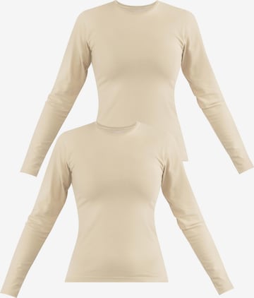 Janice Shirt ' Niska ' in Beige: Vorderseite