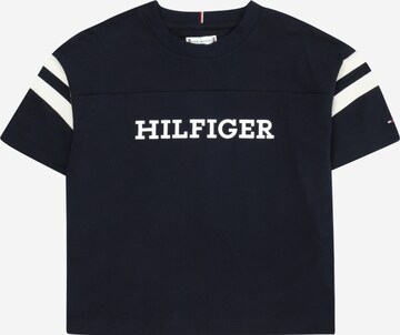 Tricou 'Varsity' de la TOMMY HILFIGER pe albastru: față