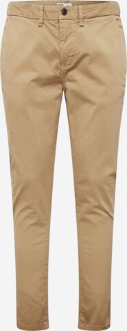 BURTON MENSWEAR LONDON Skinny Παντελόνι τσίνο σε μπεζ: μπροστά