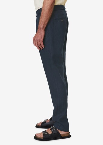 Marc O'Polo Regular Pleat-Front Pants 'Osby' in Blue