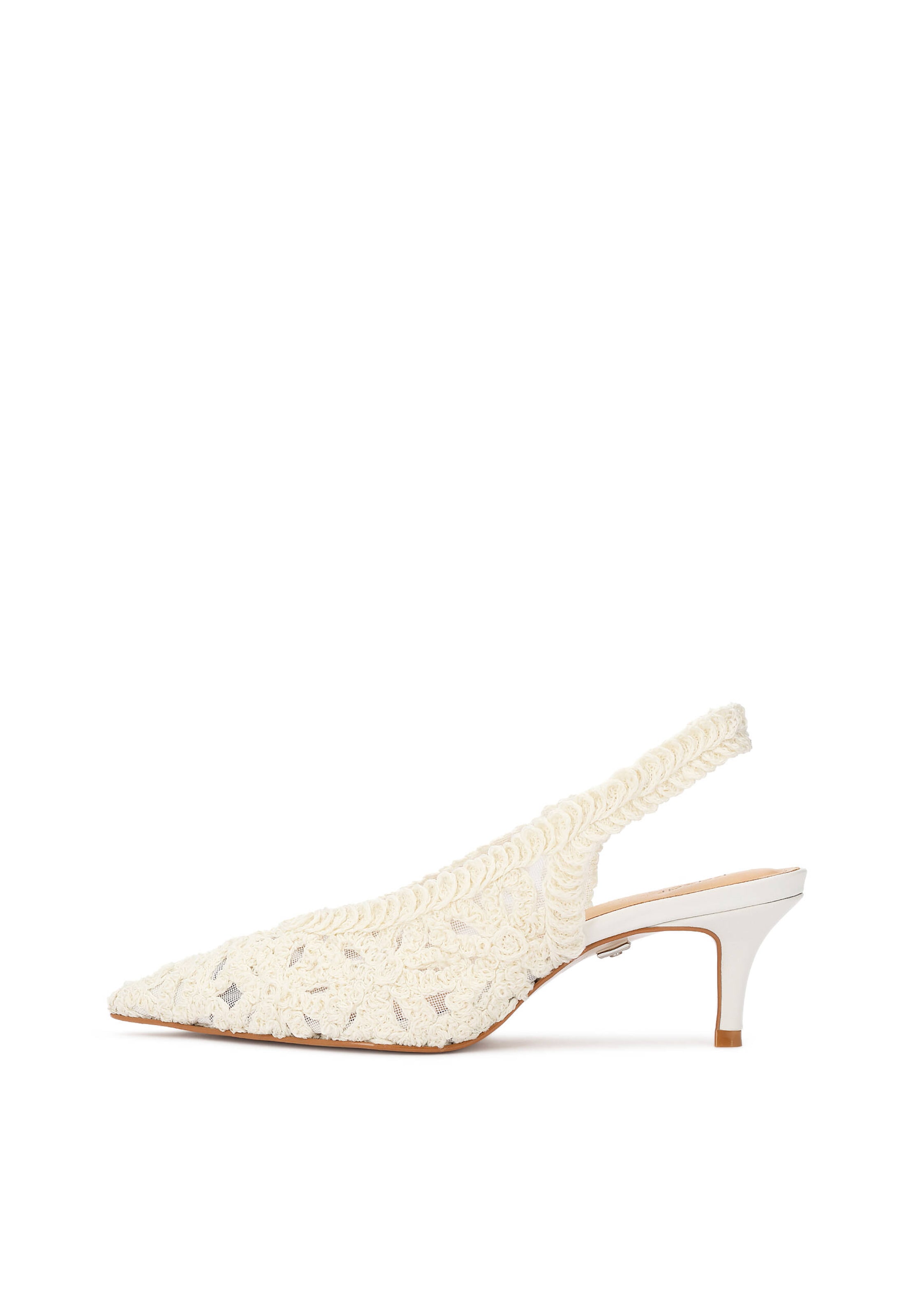 Kazar Slingpumps in Wit: voorkant