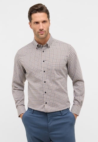 ETERNA Regular fit Business shirt in Brown: front
