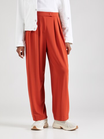 Max Mara Leisure - Loosefit Pantalón plisado 'GIOCHI' en rojo: frente