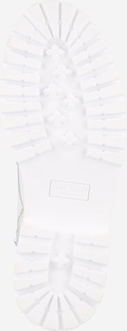 Steven New York Lace-Up Ankle Boots in White