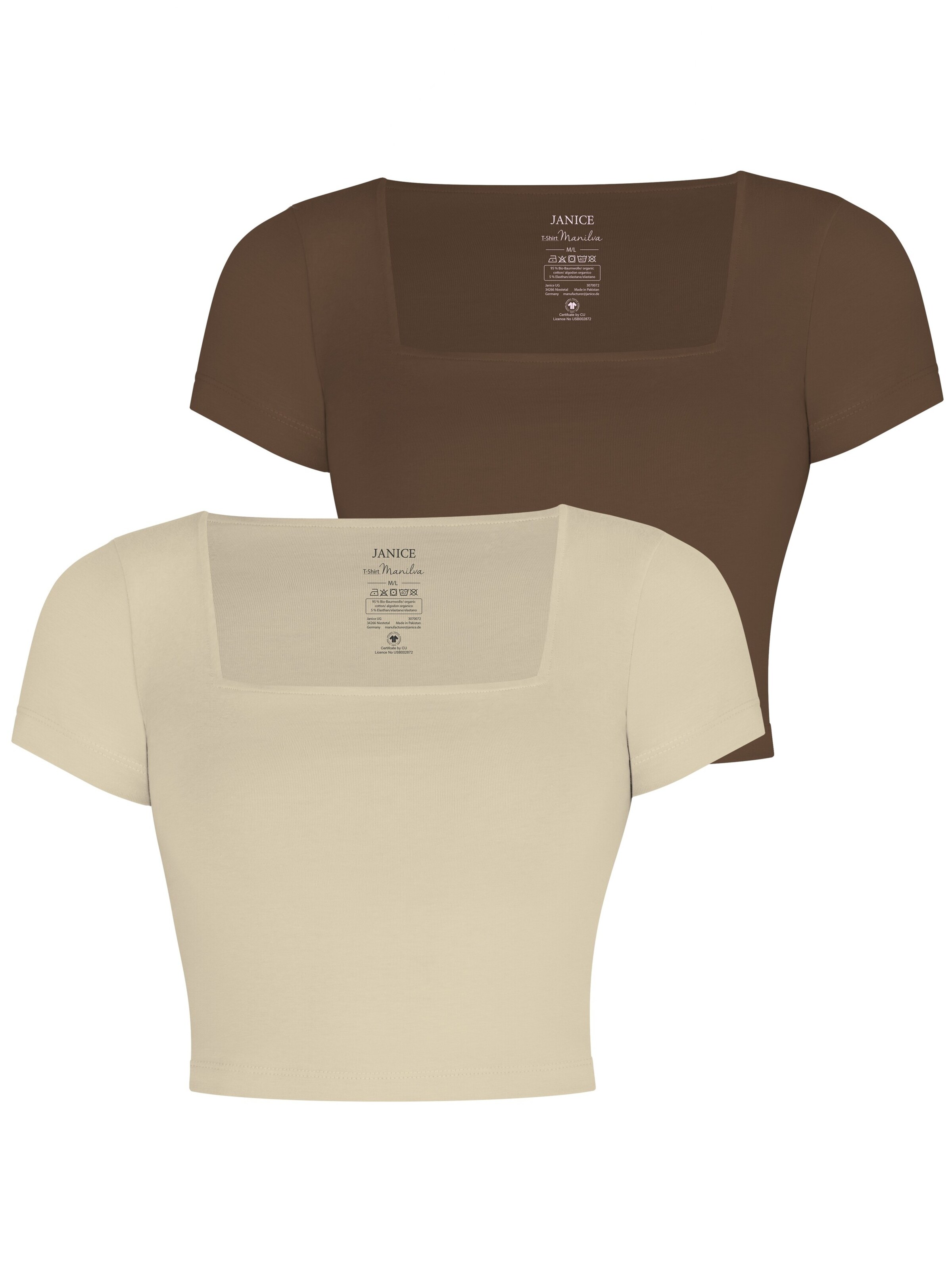 Janice Shirt in Beige: voorkant