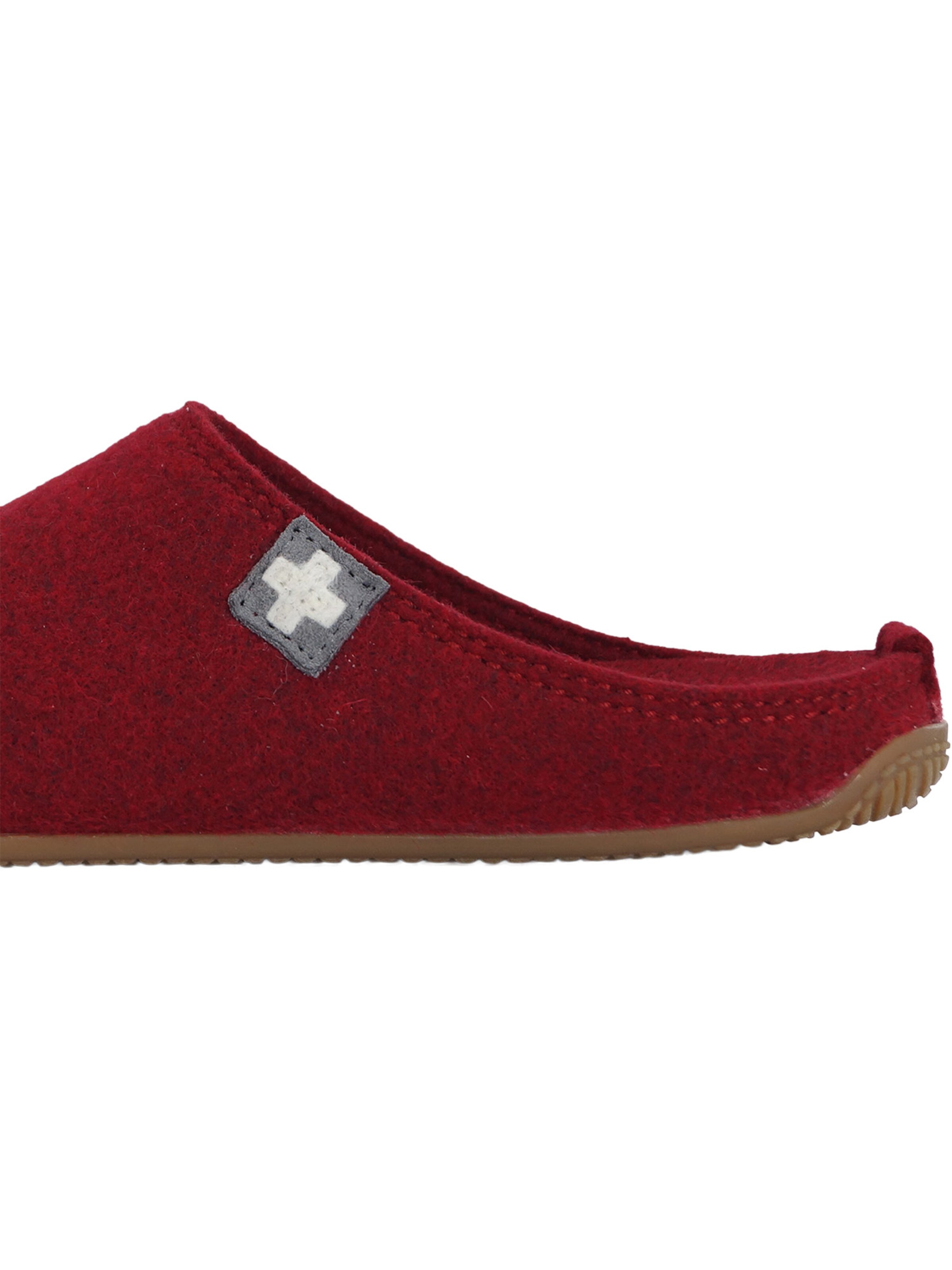 Living Kitzbühel Slippers 'Filz - Schweizer Kreuz' in Red