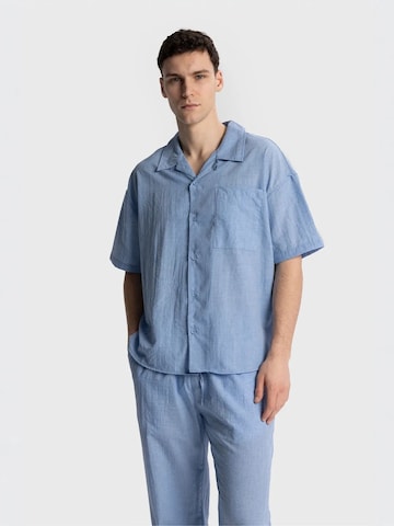 Giesto Comfort Fit Hemd in Blau: Vorderseite