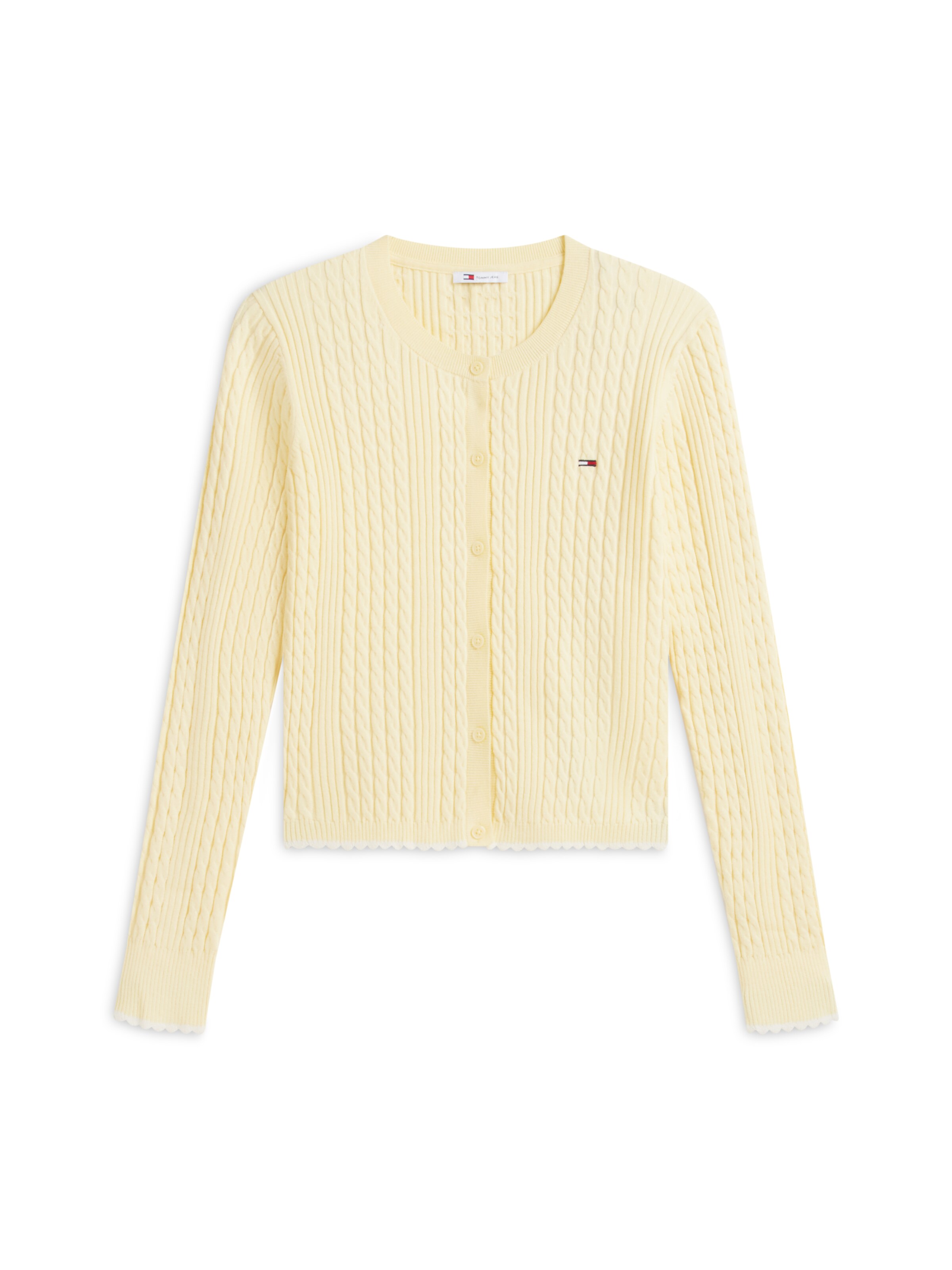 Tommy Jeans Kardigán - sárga: elől