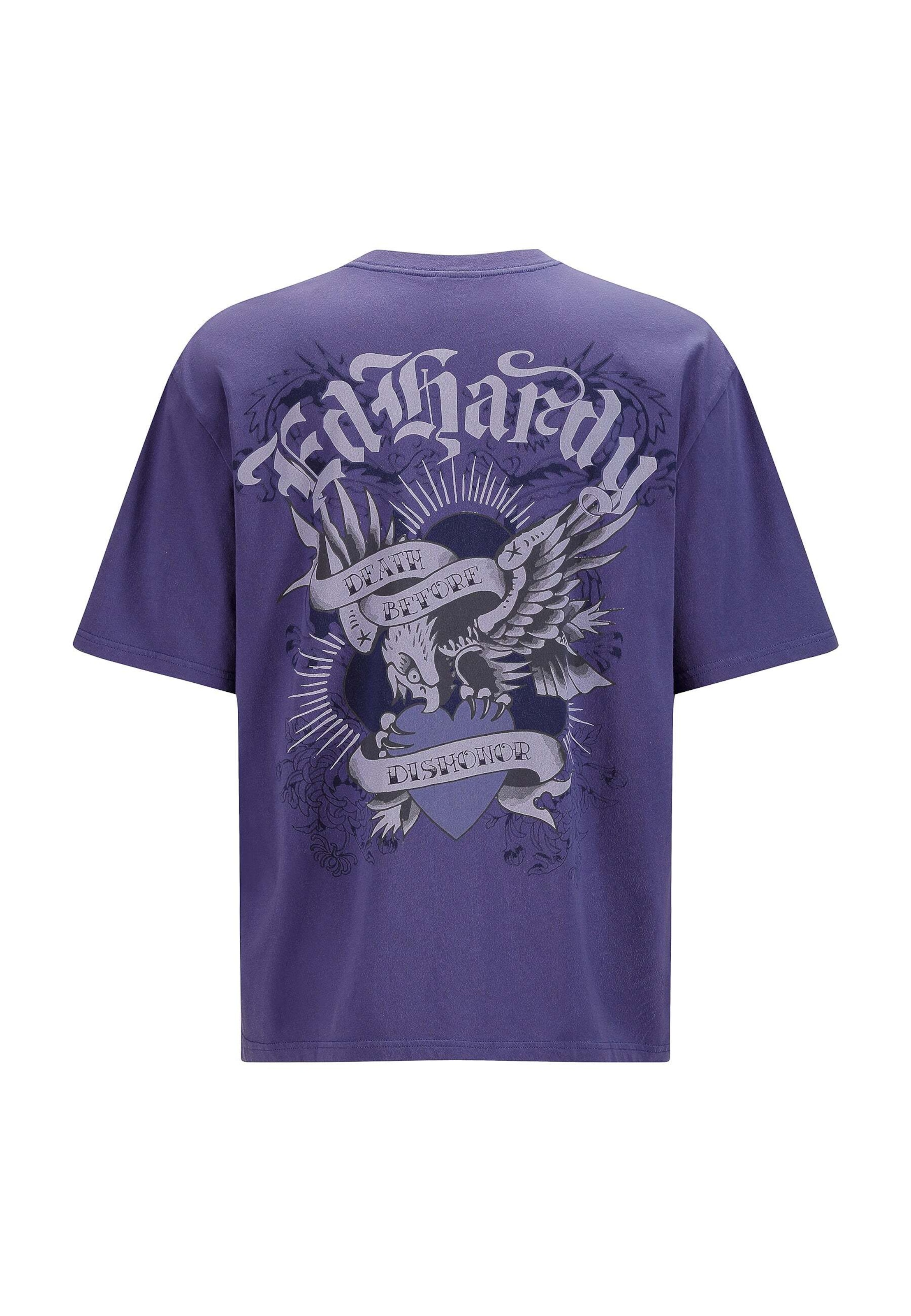 Ed Hardy T-Shirt in Blau