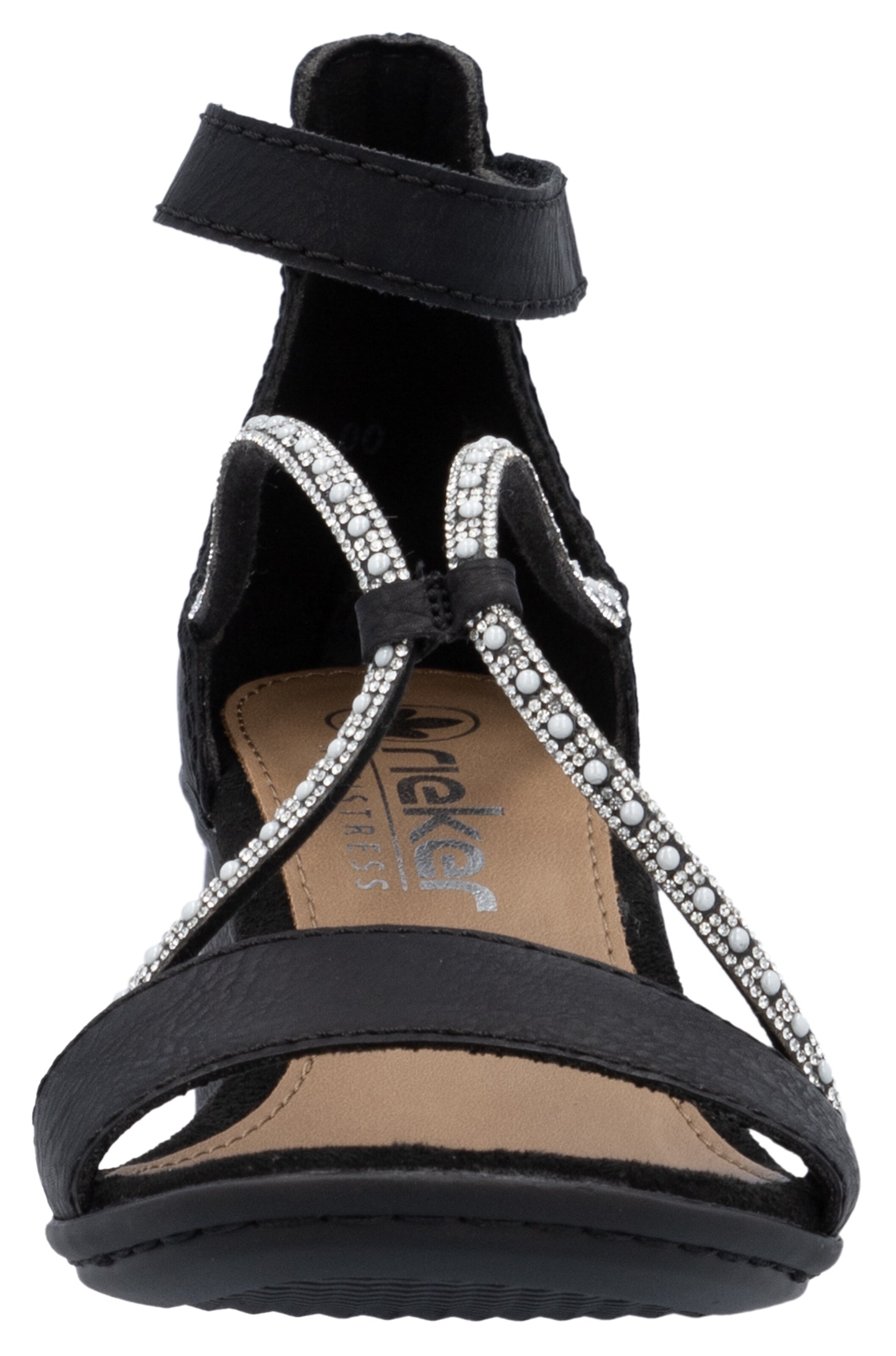 Sandales à lanières Rieker en noir