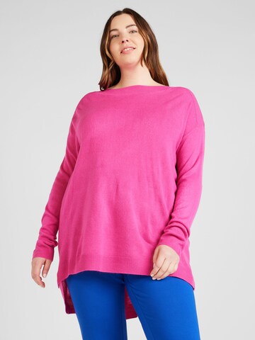 ONLY Carmakoma Pullover 'AMALIA' in Pink: predná strana