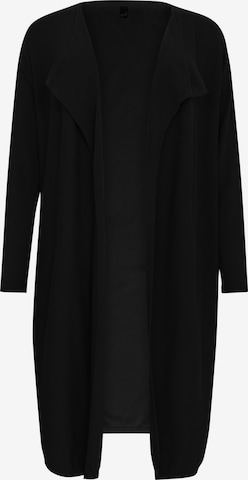 Yoek Knit Cardigan in Black: front