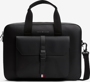 TOMMY HILFIGERTorba za laptop - crna boja: prednji dio