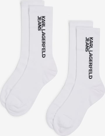 Chaussettes KARL LAGERFELD JEANS en blanc : devant