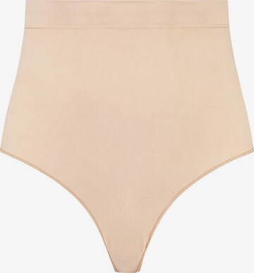 Bye Bra Shaping slip 'Soft Touch Seamless Mid Waist Thong' in Beige: front